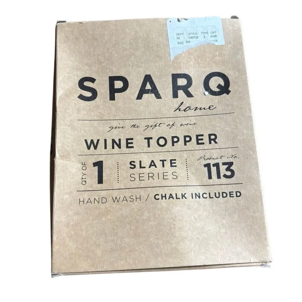 Sparq Home Write On Me Mustache Wine Topper *New*